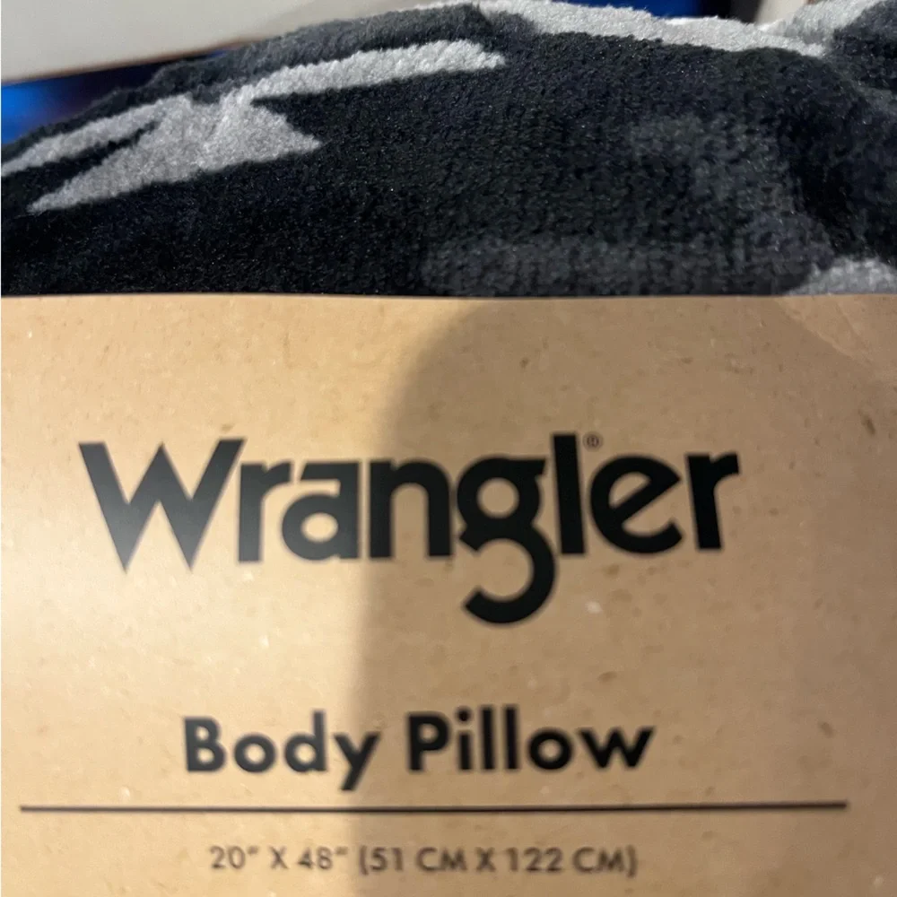 Wrangler Black and White Geometric Body Pillow
